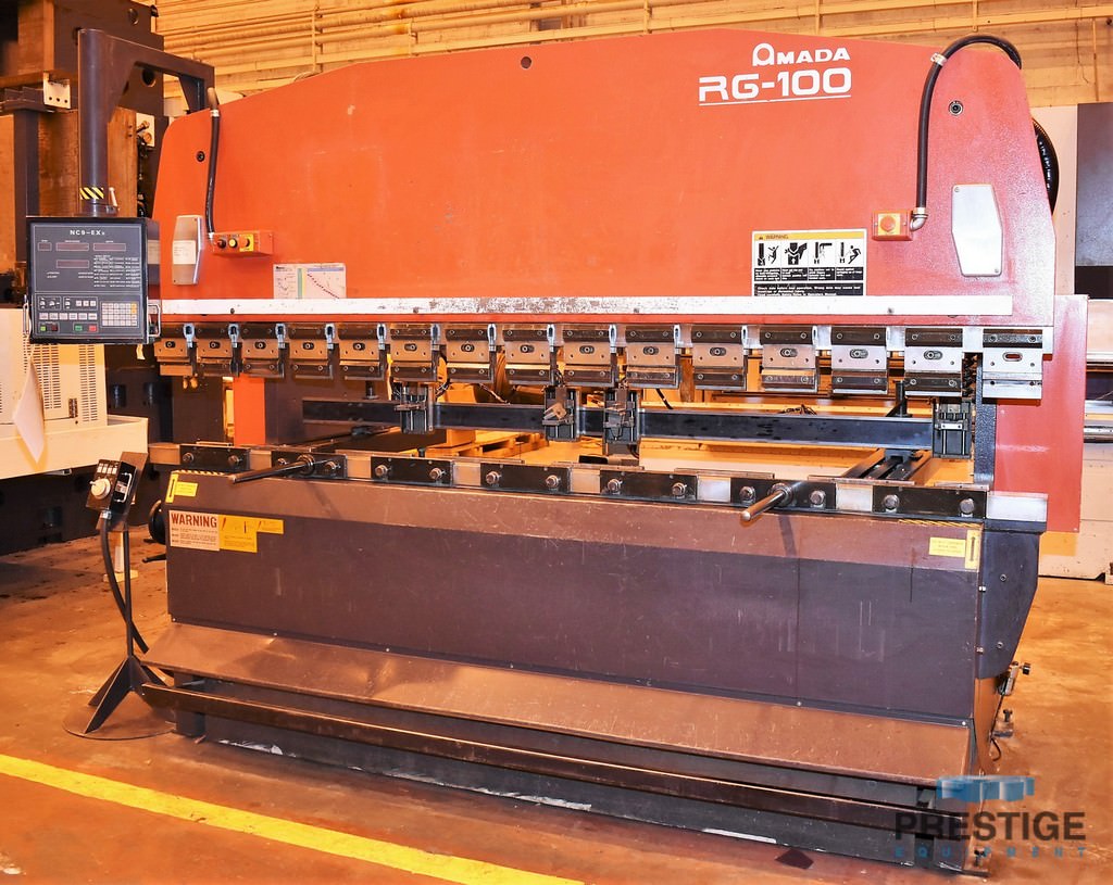 Used Amada Rg100 110 Ton X 3 05 M Cnc Press Brake Prestige Equipment