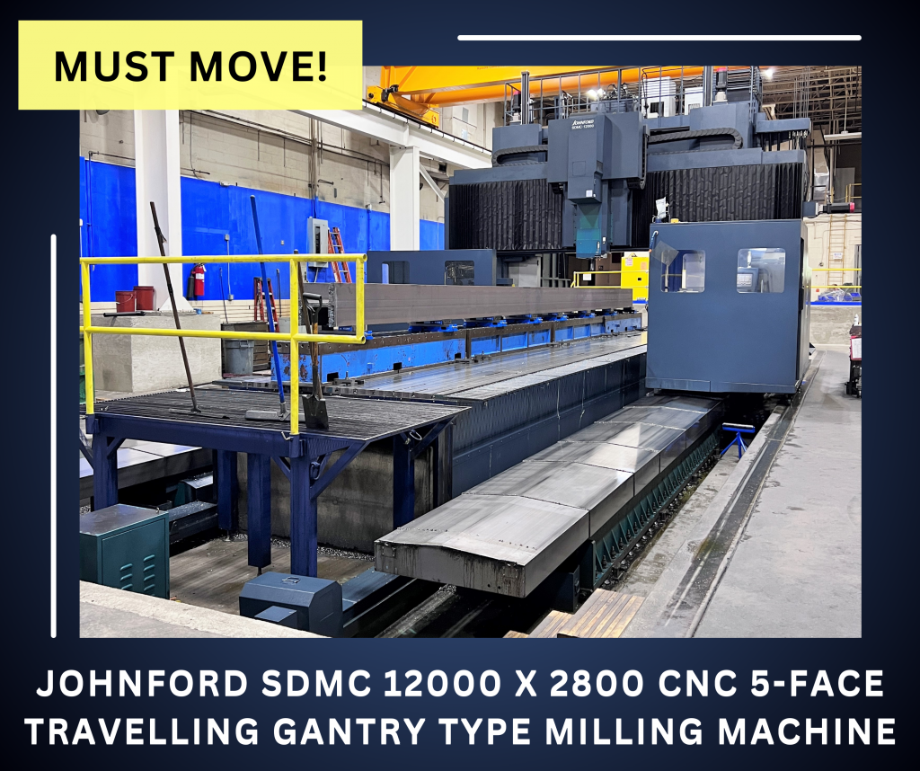 Must Be Moved! Johnford SDMC 12000 x 2800 CNC 5-Face Travelling Gantry Type Milling Machine